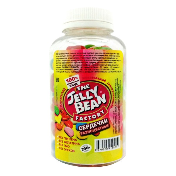 Сердечки микс The Jelly Bean Factory 240 г