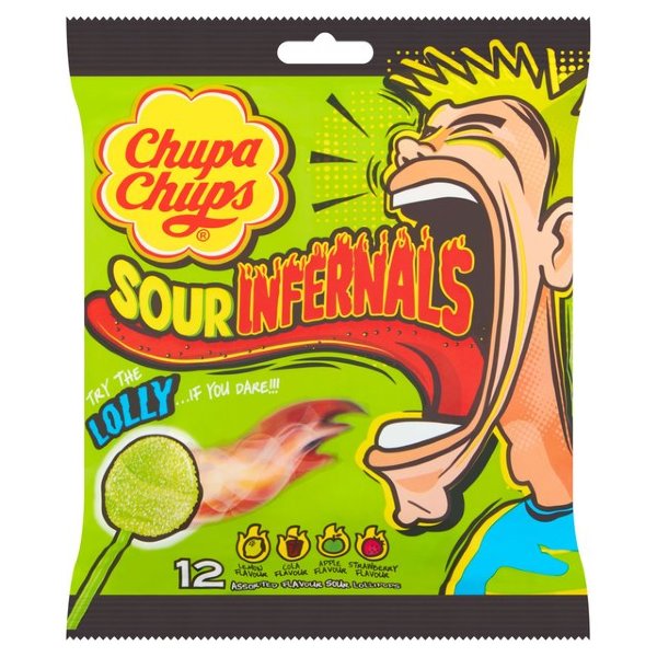 Кислые конфеты Chupa Chups Sour Infernals 114 г