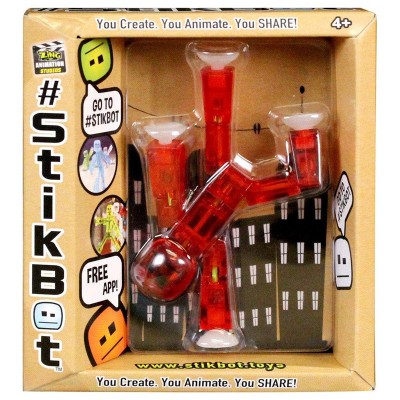 Фигурка Stikbot TST616 Полупрозрачный Красный