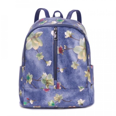 Женский рюкзак Ors Oro DS-868 цветы на синем