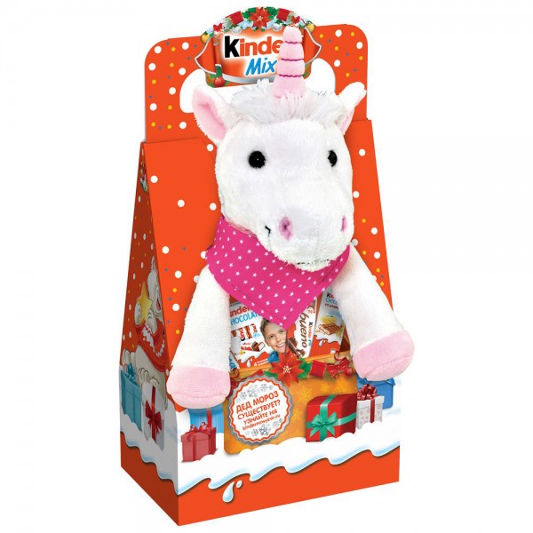 Новогодний набор Kinder Mix Plush Единорог 137,5 г