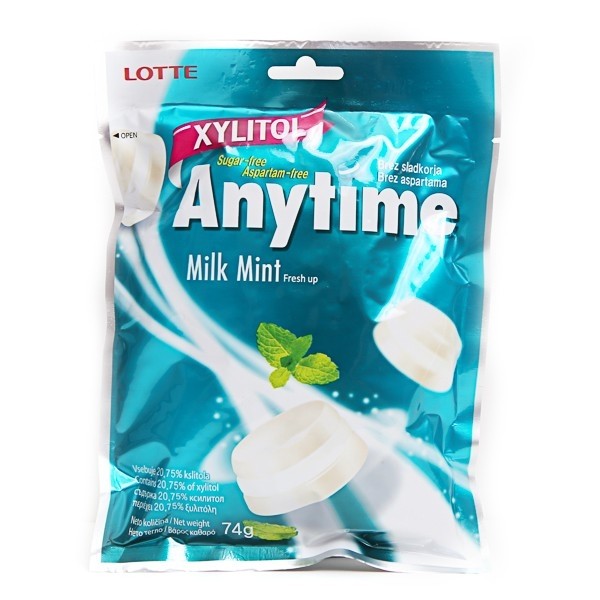 Леденцы мятно-молочные Lotte Anytime Mint-Milk