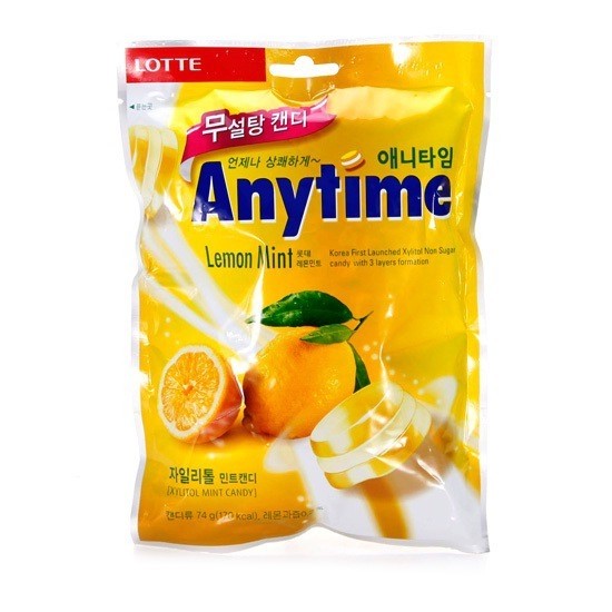 Леденцы лимон-мята Lotte Anytime Lemon