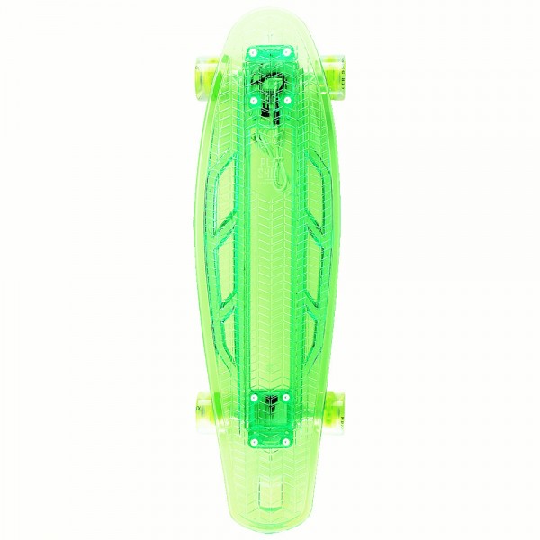Пенни борд круизер с подсветкой Playshion Diamond зеленый