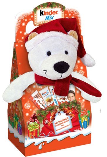 Новогодний набор Kinder Mix Plush Медвежонок 137,5 г