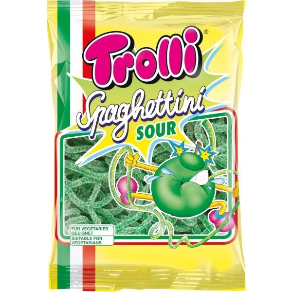 Trolli яблочные спагеттини в сахаре