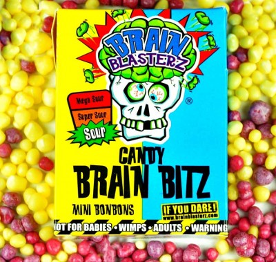 Кислые конфеты Brain Blasterz Candy Brain Bitz лимон, малина 45 г