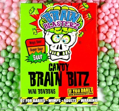 Кислые конфеты Brain Blasterz Candy Brain Bitz яблоко, клубника 45 г