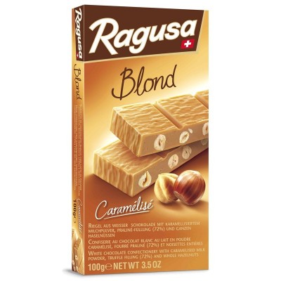 Белый шоколад с трюфельной начинкой и лесными орехами Ragusa Blond