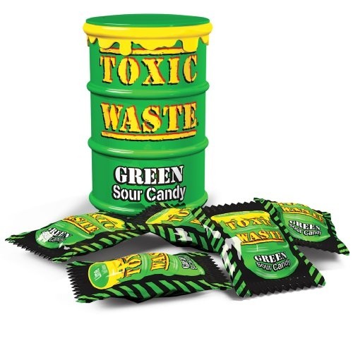Кислые конфеты Toxic Waste зеленые 42 г