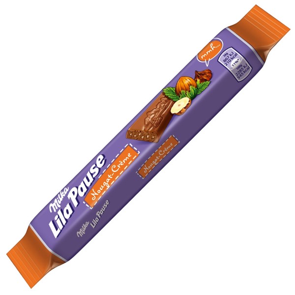 Milka Lila Pause нуга с орехами 38 г