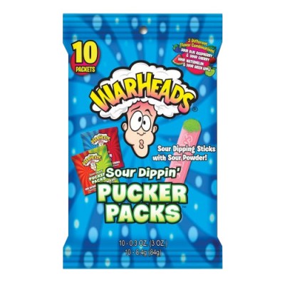 Кислые конфеты палочки Warheads Sour Dippin Pucker Packs 84 г