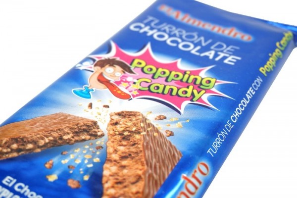 Шоколадный туррон с лопающейся карамелью El Almendro Popping Candy