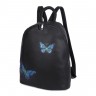 Женский рюкзак Ors Oro DS-854 черный с синими бабочками