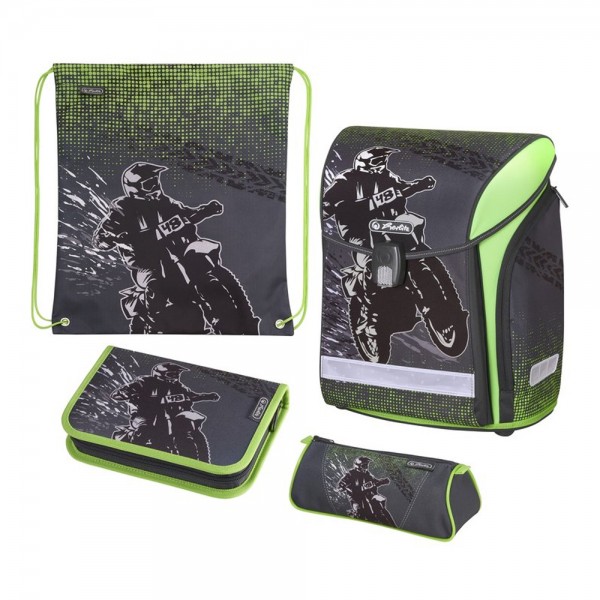 Ранец Herlitz 50020423 New Midi Plus Motorcross с наполнением