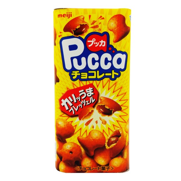 Печенье Meiji Pucca с шоколадной начинкой